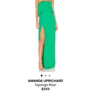 AMANDA UPRICHARD / topanga maxi dress in green / size large